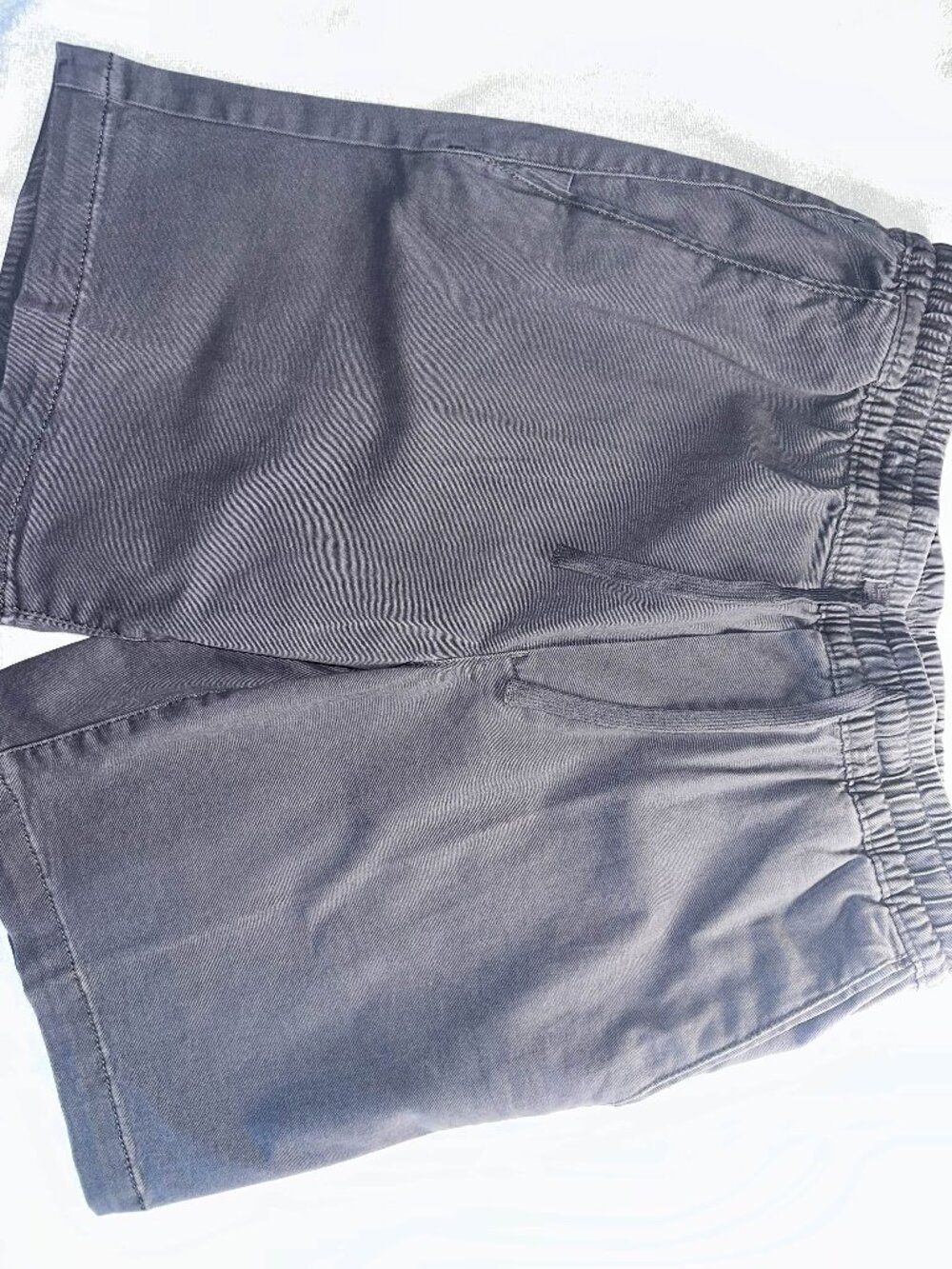 George Men's Woven Pull-On Shorts Gray Above Knee Elastic Waist NWT